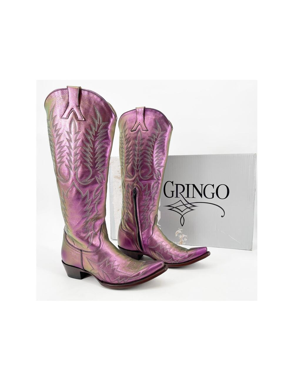 Old Gringo Mayra Bis Prisma Women’s 11 Iridescent Tall Snip Toe Cowgirl Boots
